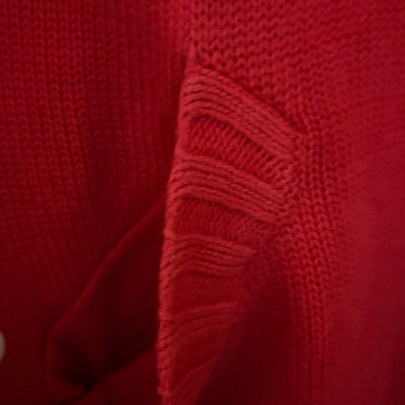 Karen Scott Sport Red Knit Snap Button Cottage core Cardigan, XL - Picture 5 of 7